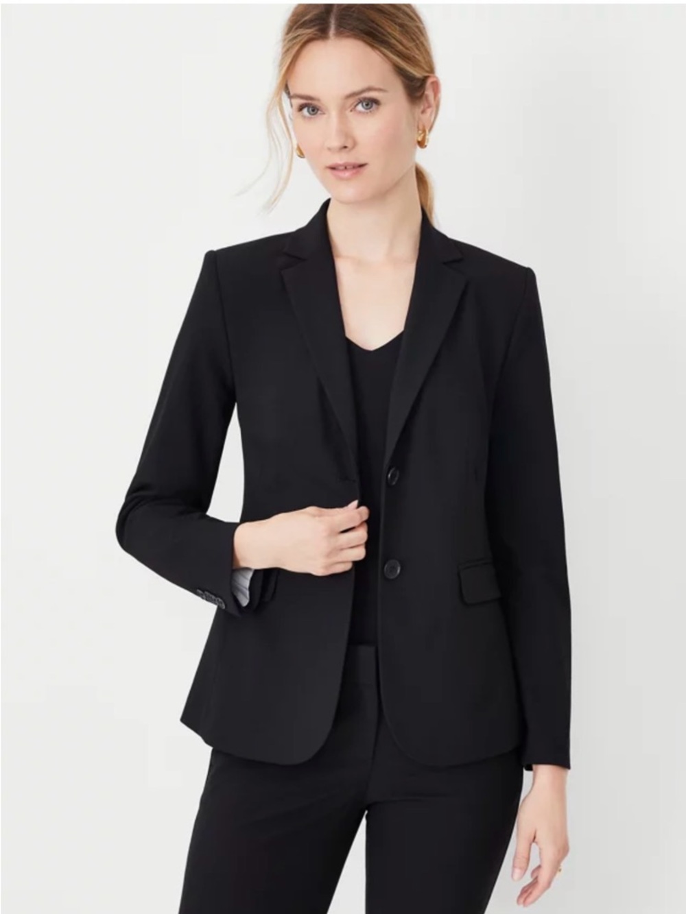 Ann Taylor Classic Black Blazer Size 10